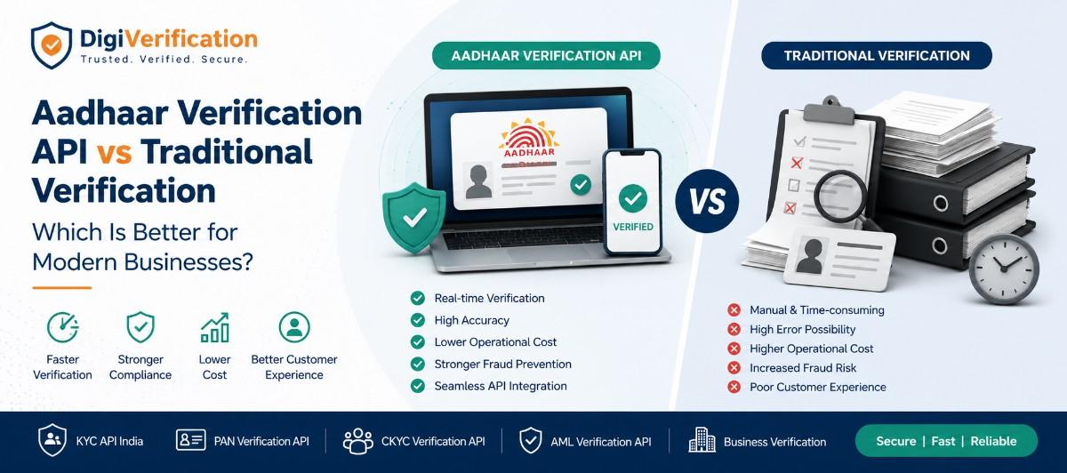 Aadhaar Verification API vs Traditional Verification: Which Is Better for Modern Businesses?